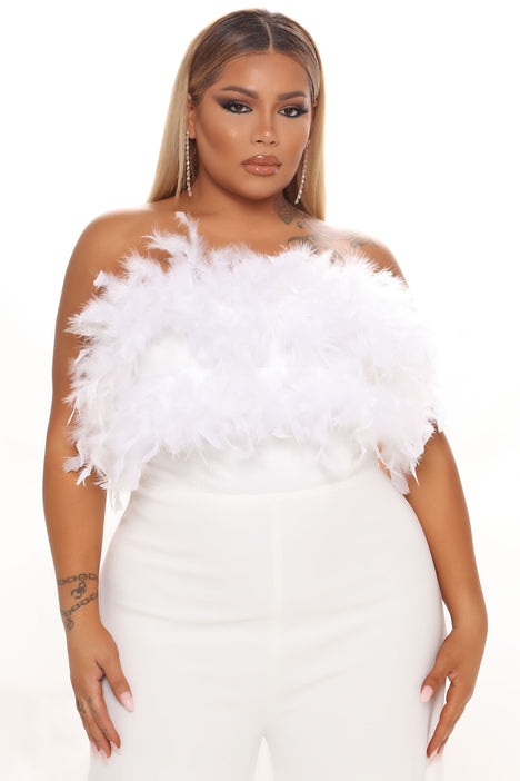 Feather Away Jumpsuit - White | Fashion ...